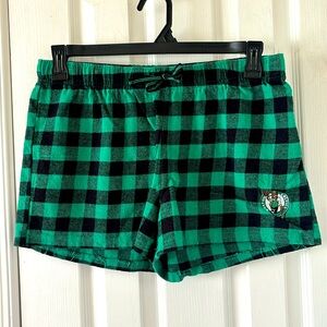 Cute flannel shorts - Boston Celtics!